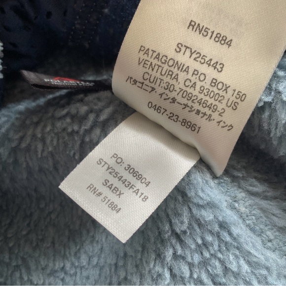 Patagonia Gray/Blue Fleece Snap T Sweater Size Small - Picture 6 of 6